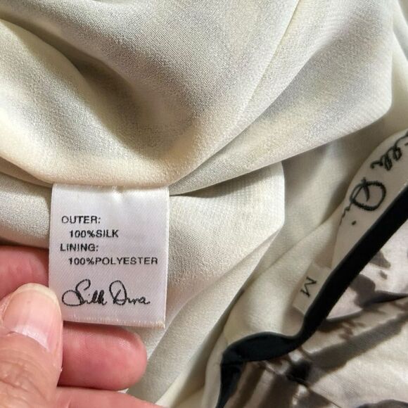 Silk Diva Vintage Y2K 90’s Handkerchief Hem Belted Animal Print Abstract - Picture 4 of 5